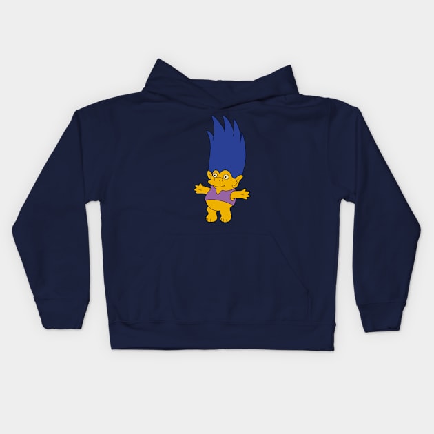 Troll de pelo raro Kids Hoodie by TeeAguss